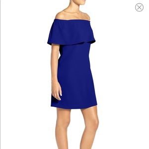 Charles Henry Blue off the shoulder dress, SZ M